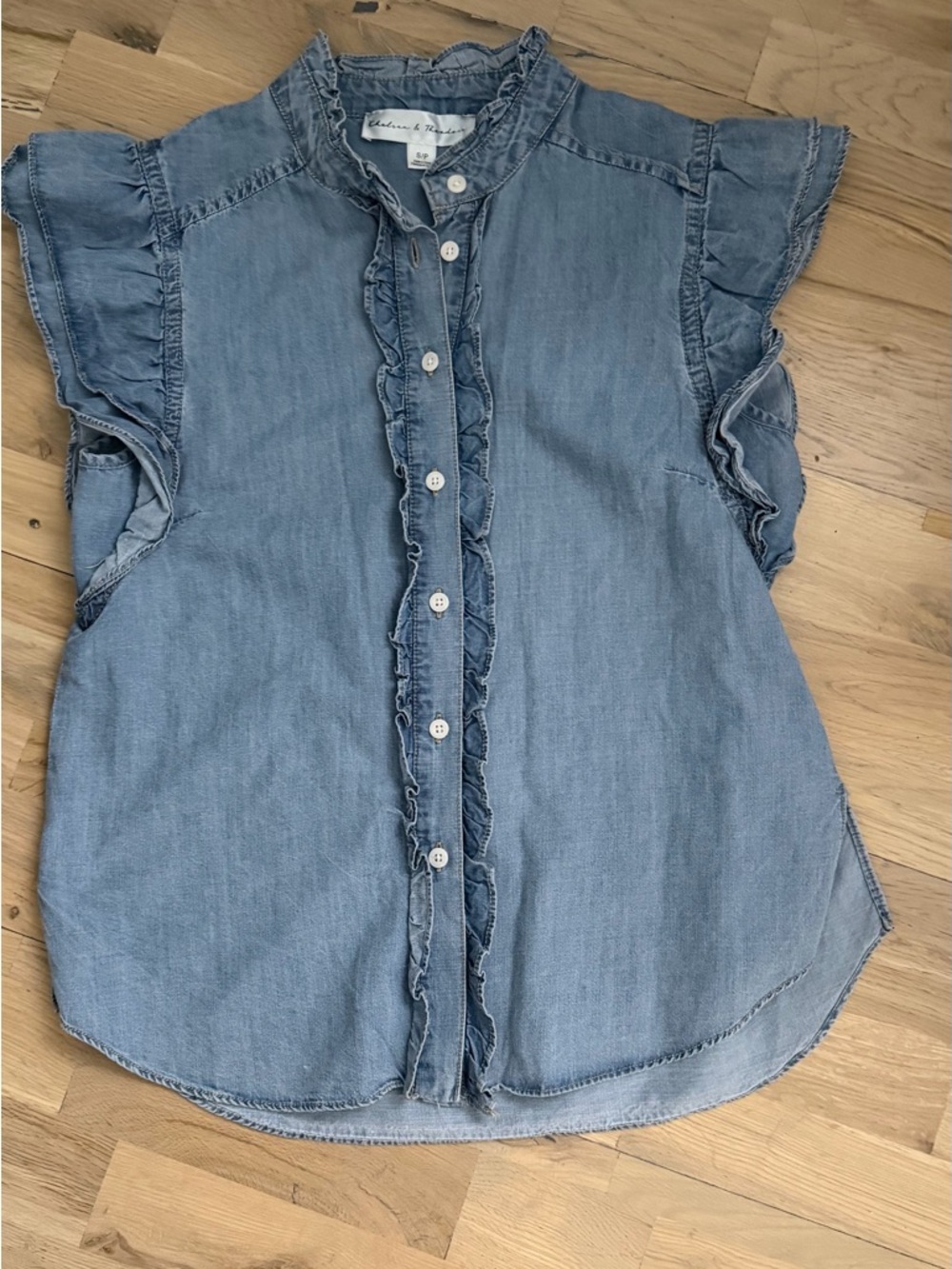 Chelsen & Theodore Denim Button-Up Shirt